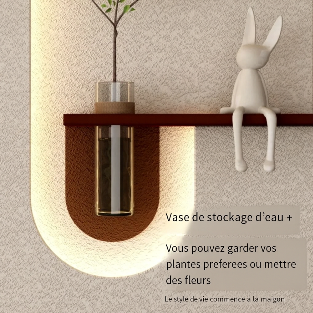 Murano , vase mural moderne avec lumière LED