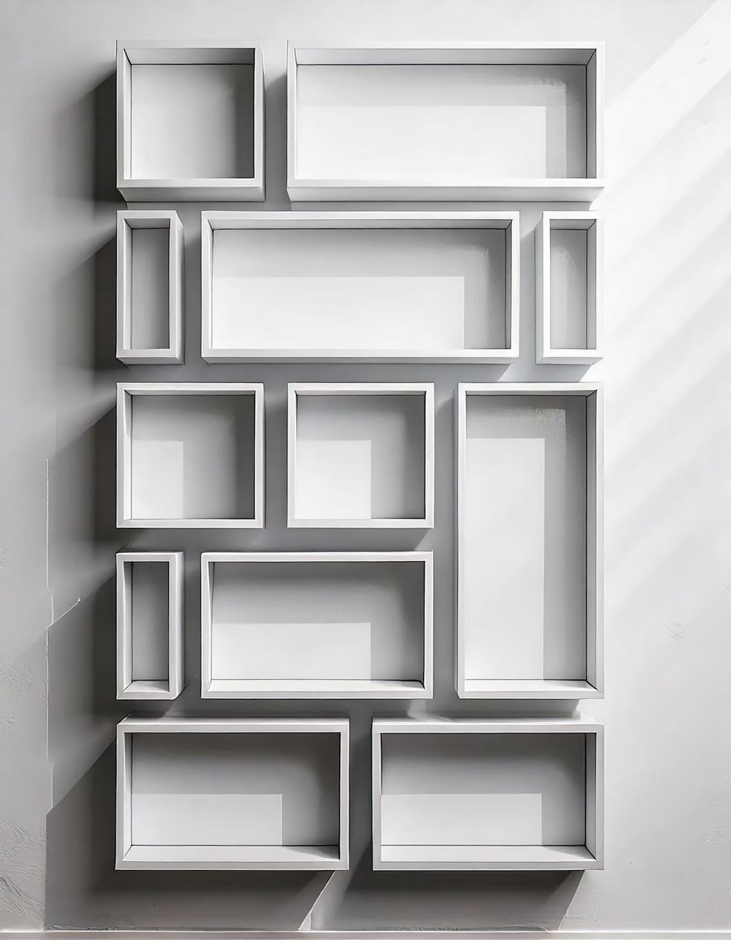 Étagère Murale Flottante Asymétrique – Design Moderne Edition