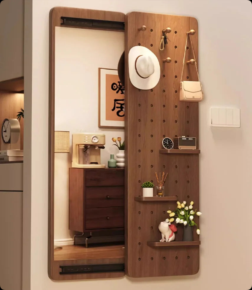 Miroir Étagère ZenWall™ – Élégance Murale 3-en-1