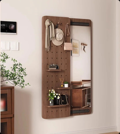 Miroir Étagère ZenWall™ – Élégance Murale 3-en-1