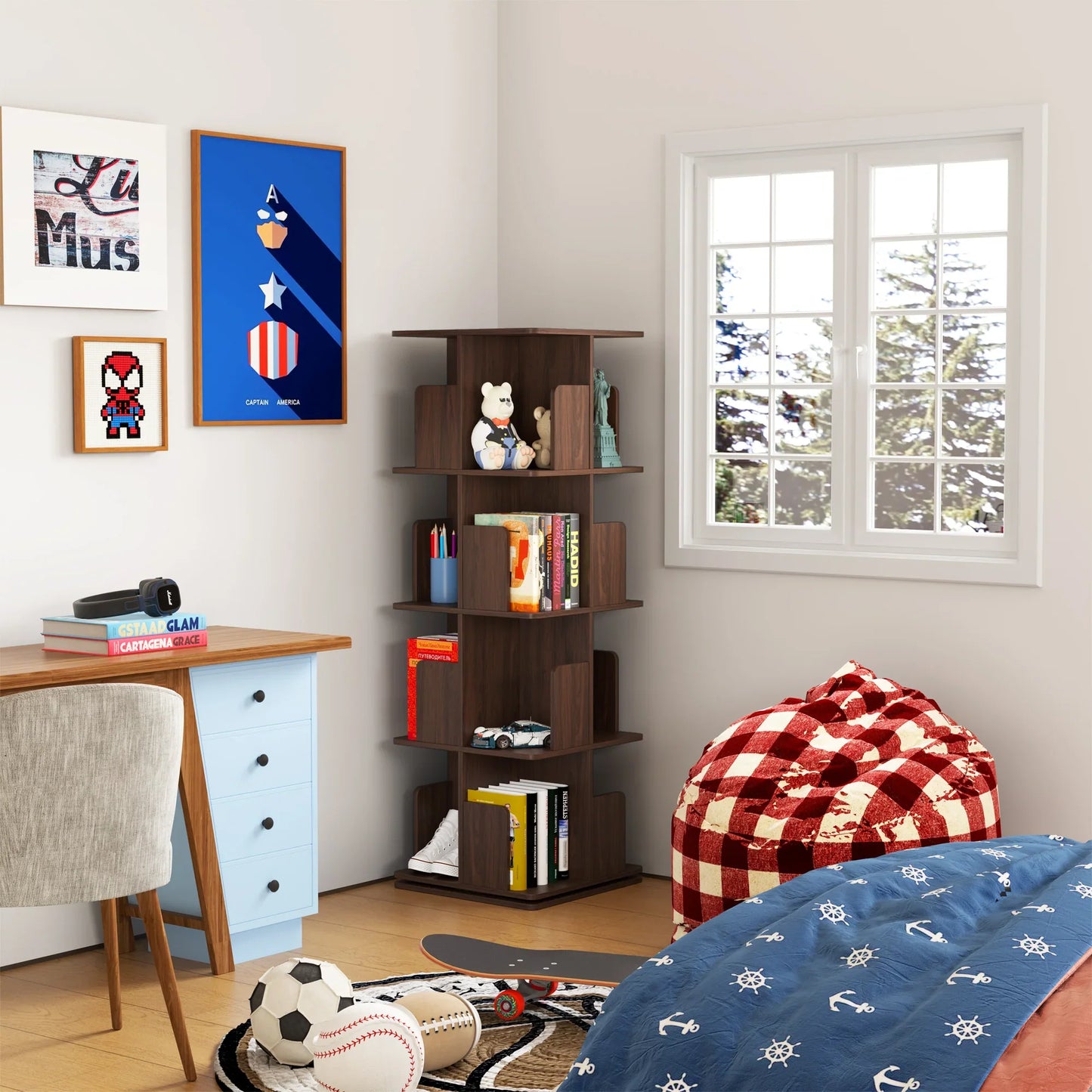 📚 Étagère Rotative 360° Artizo™ – Design, Pratique & Élégante