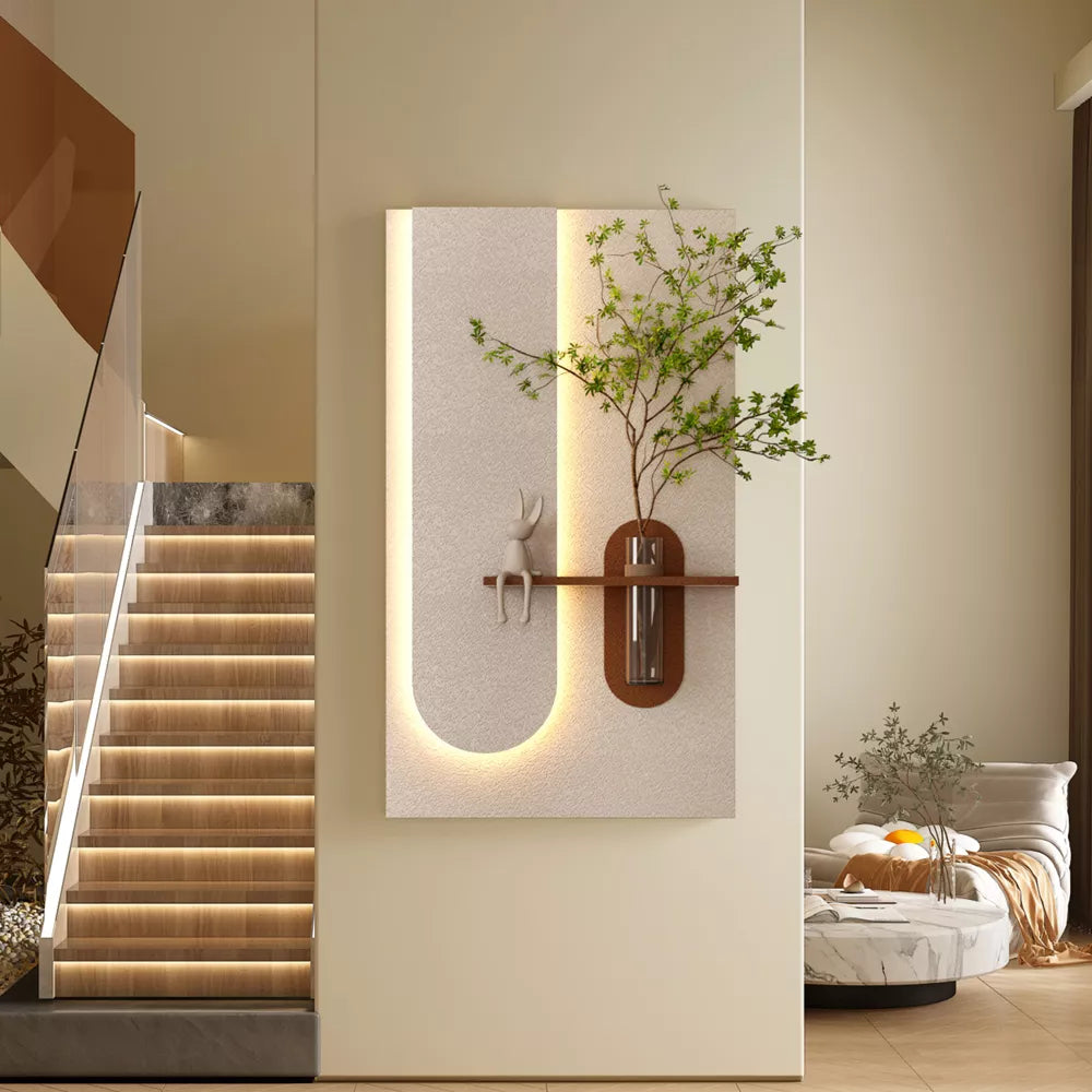 Murano , vase mural moderne avec lumière LED