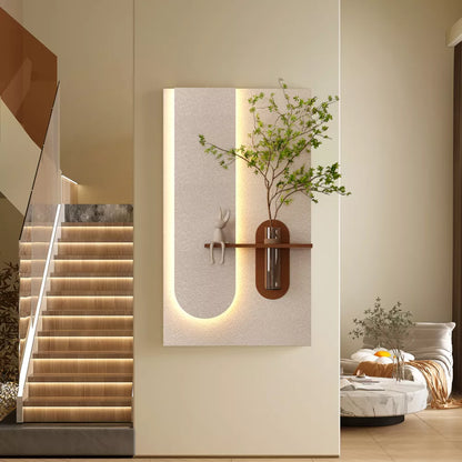 Murano , vase mural moderne avec lumière LED