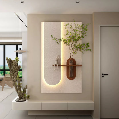 Murano , vase mural moderne avec lumière LED