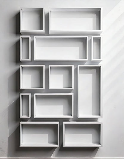 Étagère Murale Flottante Asymétrique – Design Moderne Edition